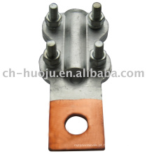 Braçadeira terminal bimetálica (conector aparafusado reto)